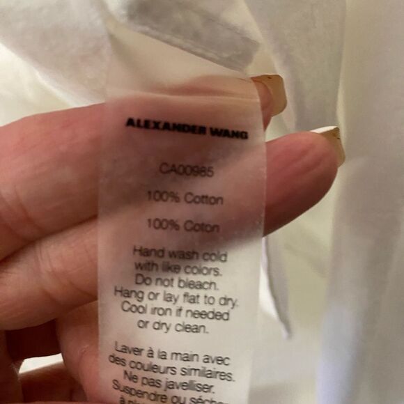 T Alexander Wang 100% cotton white dress, size 2 - Picture 14 of 14